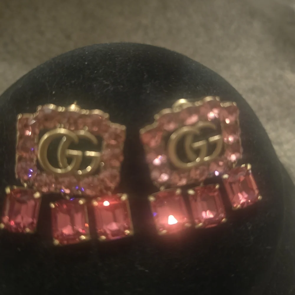 Elegant Pink Crystal Earrings